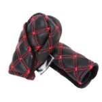 Faux Leather Hand Brake Shift Knob Cover Gear Case Car Interior Decor - Image 2