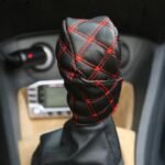 Faux Leather Hand Brake Shift Knob Cover Gear Case Car Interior Decor - Image 3