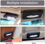 Car Sun Visor Tissue Box PU Leather BEIGE/ BLACK/ RED