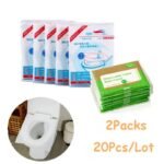 Pack of Two 20 Pcs Portable Disposable Toilet Seat Cover Mat Toilet Paper Pad Bathroom Accessories for home or public convenience - Image 5