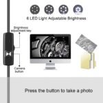 Type-c Android 6 LEDs USB Endoscope Inspection Mini Camera Borescope Flexible Hard Cable - Image 2