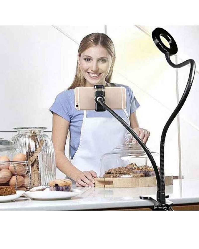 Selfie Ring Light with Cell Phone Holder Stand for Live Stream/Makeup - Image 1