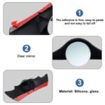 2Pcs Bat Carbon Fiber Mirror Blind Spot Mirror Rain Cover Car Rain Eyebrow Mirror - Image 3