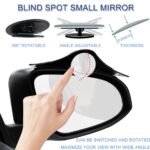 2Pcs Bat Carbon Fiber Mirror Blind Spot Mirror Rain Cover Car Rain Eyebrow Mirror - Image 2