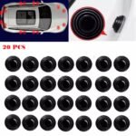20 Pcs Pcs Door Shock Absorber Pads Buffer Bumper Pads Shock Absorption Sound Insulation Rubber Black - Image 3