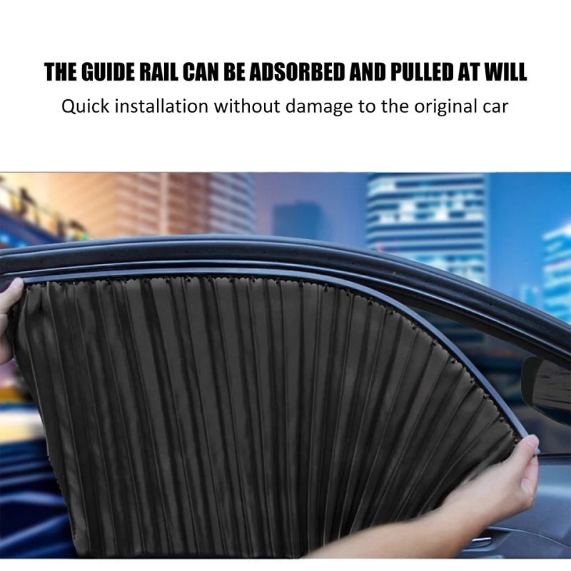 ZA-SUN-SHAID (4) Pack OF 4 Magnetic Car Sunshade Curtains - Image 1