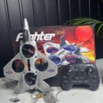 Rechargeable Fighter Jet RC Plane – 2.4GHz Remote Control Flying Toy for Kids (14+ Years) | LED Lights | Gyro-Stabilized | 50m Range | Durable Aircraft Design