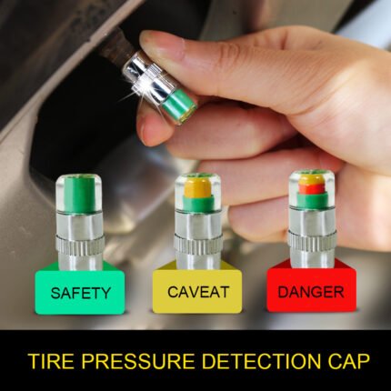 4PCS/Lot 2.4 Bar Car Auto Tire Pressure Alarm Monitor Valve Stem Caps