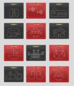 Magnetic Tablet Magnet Pad Drawing Board Steel Bead Stylus Pen Bead Learning Educational Writing Toys Children's Birthday Gifts. - Image 2