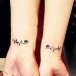 Electro-cardio-gram Heart Music Water Proof Temporary Tattoo Body Tattoo