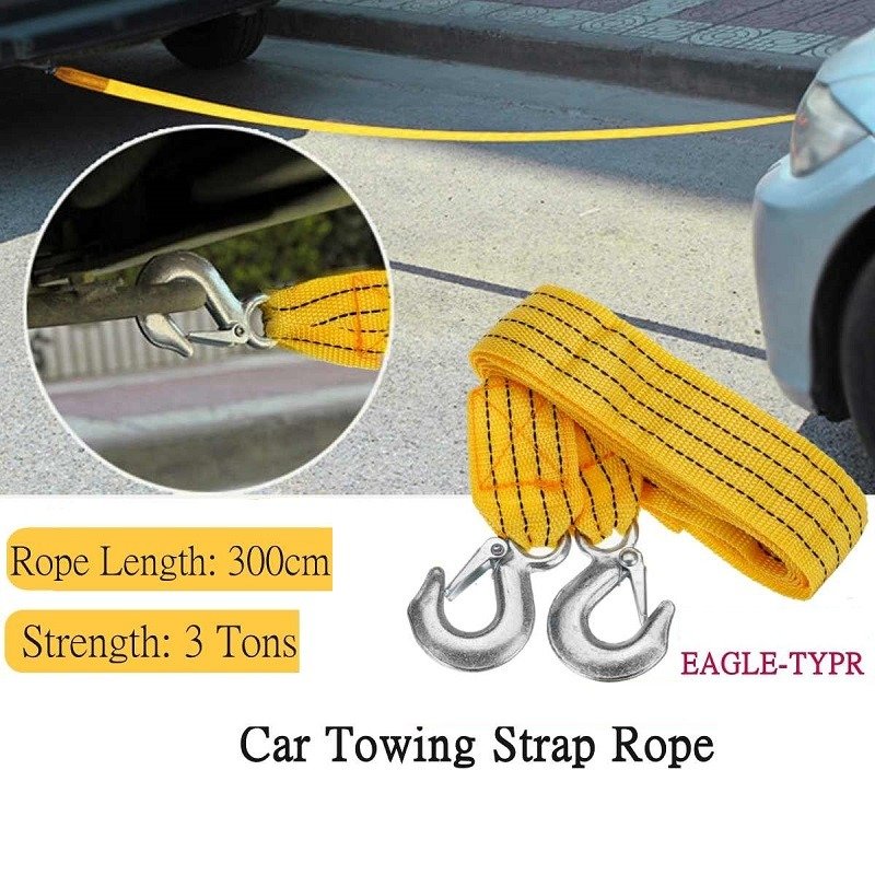 1 (1) 3 Meter High Strength Car Emergency Pull Towing Rope - Image 1